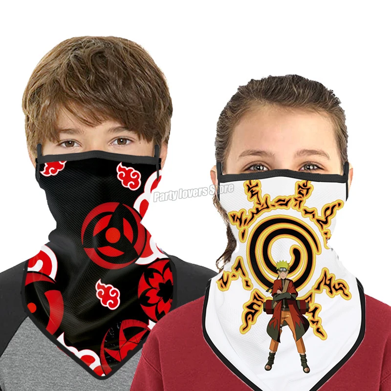 Детская бандана Наруто треугольная маска для лица с подвесками ушей езды на