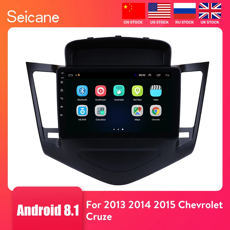 Seicane 9 дюймов Android 8,1 мультимедийный плеер для 2013 Chevrolet Cruze gps Navi 2din Автомагнитола сенсорный экран головное устройство