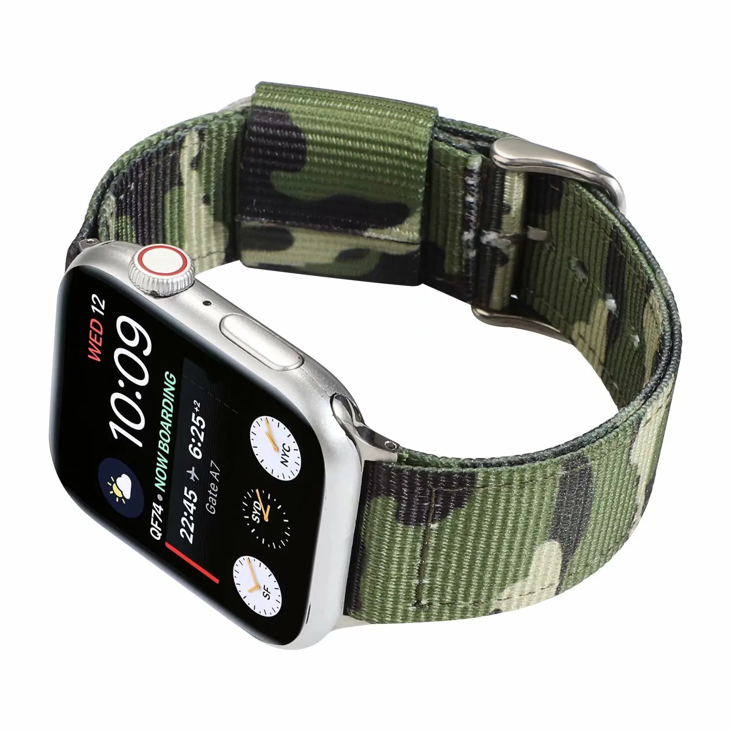 Camouflage Nylon Strap for Apple Watch Band 42 44mm 38 40mm Breathable Canvas Bracelet iWatch Series 6 5 4 3 2 1 Watchband | Наручные