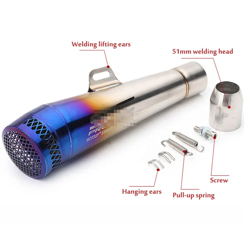 Мотоцикл выхлопной Akrapovic GP глушитель Escape Moto Echappement выхлопная труба модифицированная для FZ6 CBR250 ninja400/250 gsxr600 MT09 07