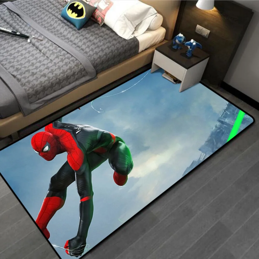 

Kids Boys Spiderman Door Mat Children's Playmat Rug Captain America Carpet Floor Bedroom Doormat Non-slip Mat Four Sizes