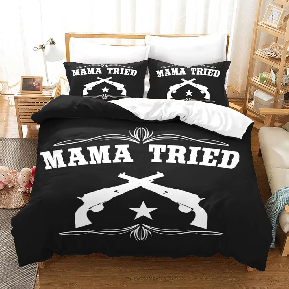 Mama уставший черный красный комплект постельного белья для спальни Декор 100%