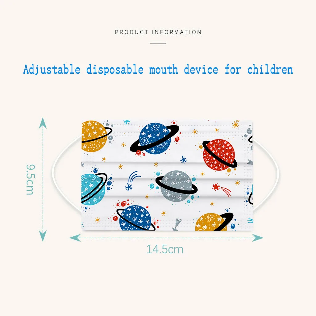 

50-100pcs Mix Print Protective Mask Face Cover Children's Mask Disposable Face Mask Dustproof 3ply Ear Loop Facemask Mascarillas