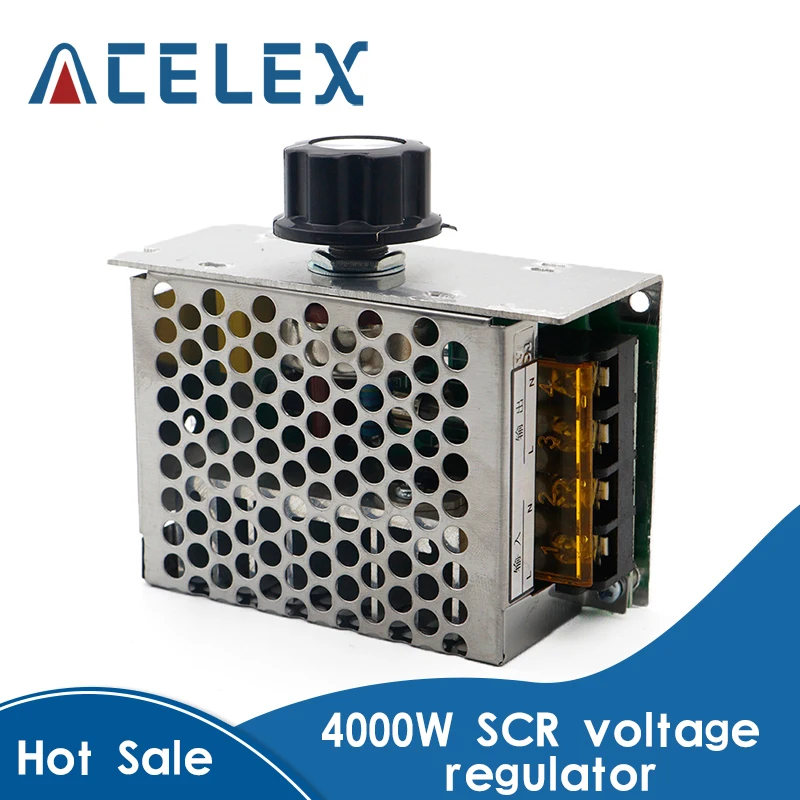 Профессиональные 4000 Вт 220 В высокомощные регуляторы напряжения SCR регулятор