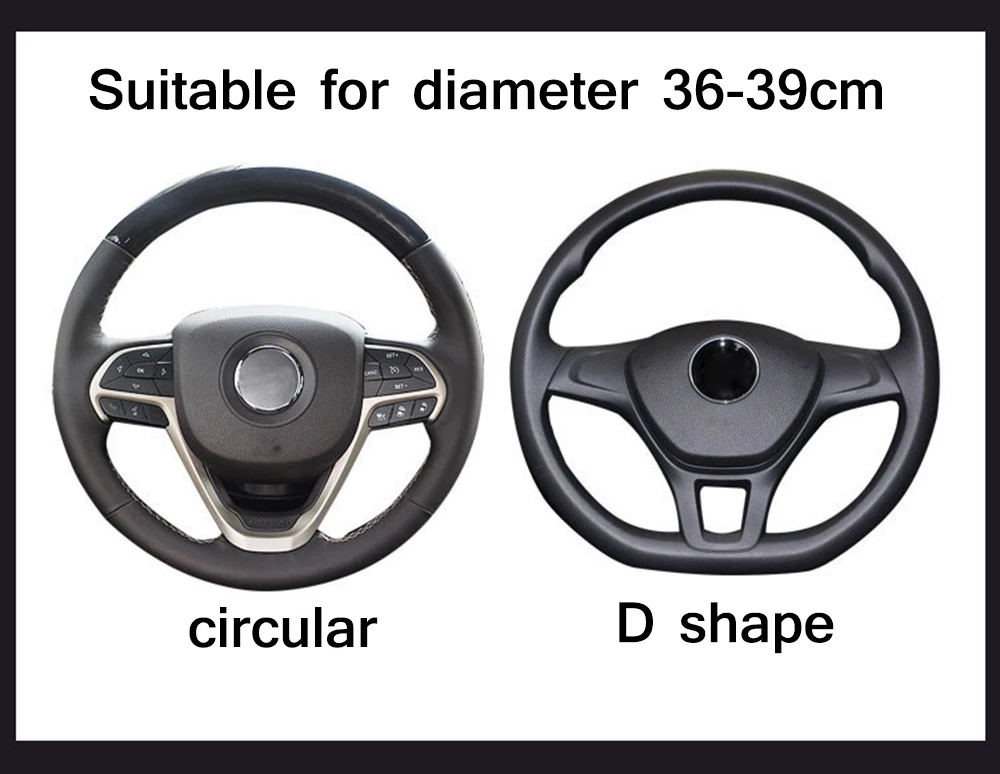 Универсальный кожаный чехол рулевого колеса автомобиля для BMW E46 E60 Ford focus 2 Kuga Mazda 3
