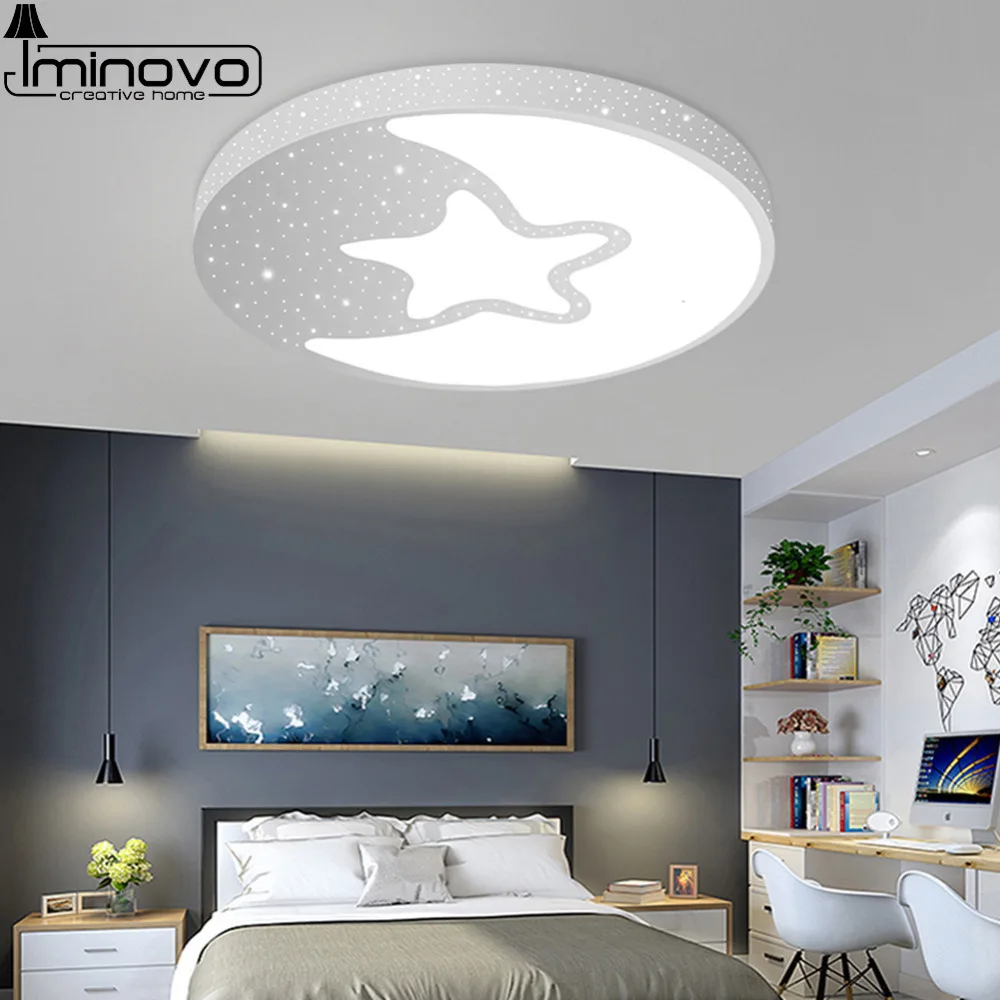 

LED Ceiling Light Modern Lamp Panel Star Lighting Fixture Children Bedroom Hall Surface Mount Flush Remote Control Kids