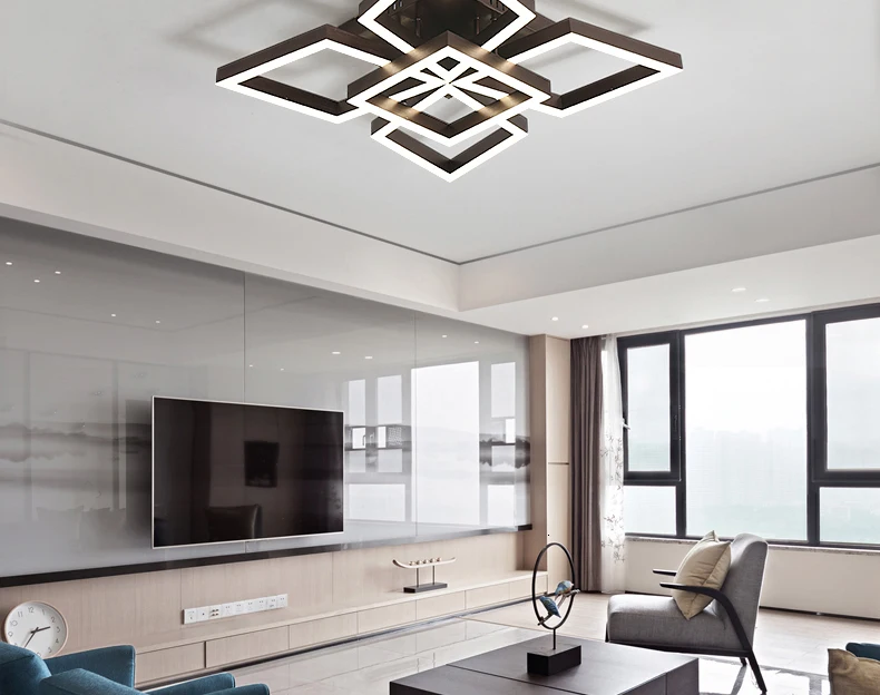 Chandelierrec AC85-265V Домашнее освещение потолочный светильник Современные светодиодные потолочные лампы для гостиной спальни низкие потолки lampara de techo