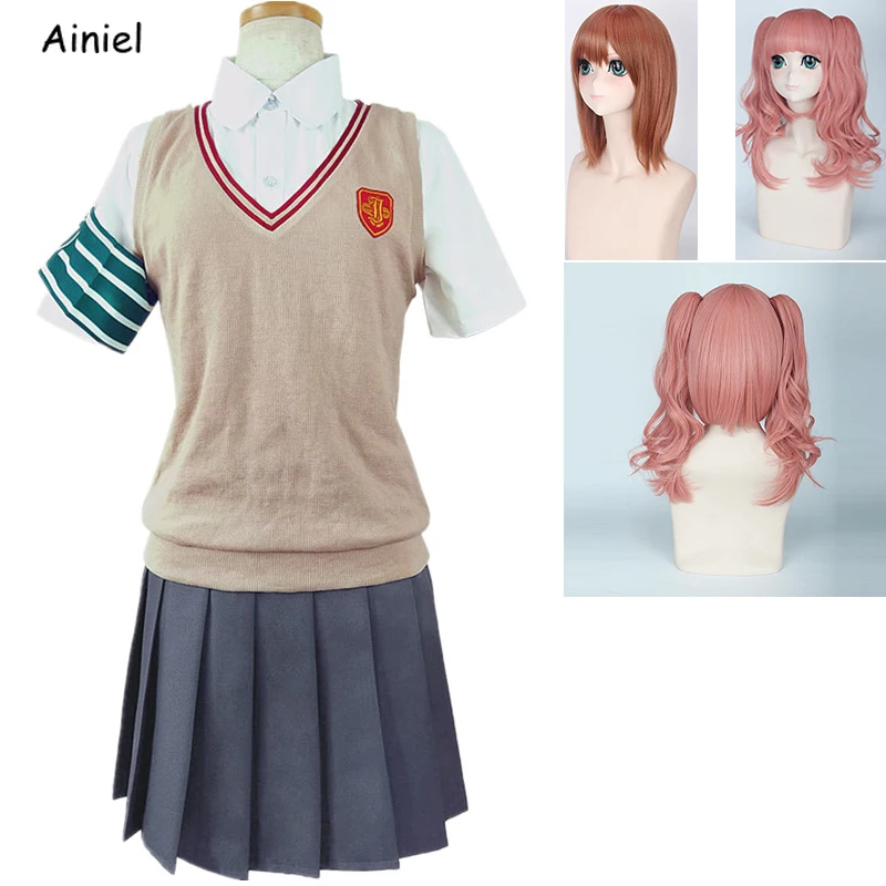 Аниме Toaru Kagaku no Railgun Misaka Mikoto Карнавальный Костюм Shirai Kuroko Школьная форма Рубашка