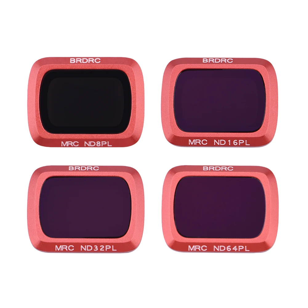 

4pcs/Set Lens Filter Set for DJI Mavic Air 2 ND8PL+16+32+64PL Camera Quick Install Lens Filters Accessories