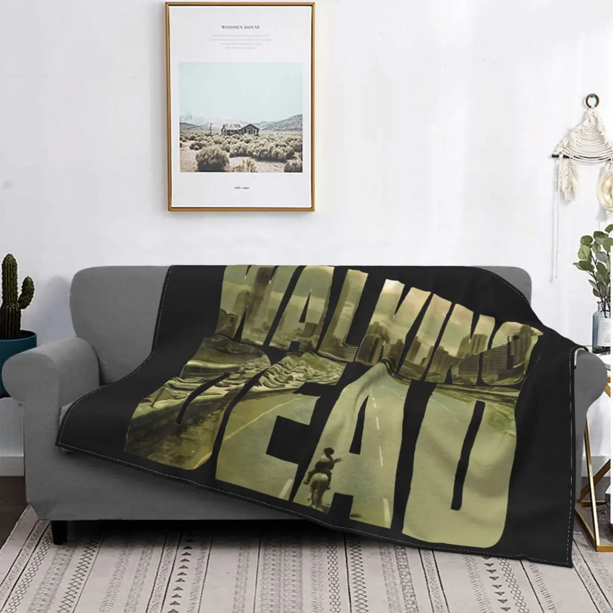 

Manta con Logo de The Walking Dead, colcha a cuadros para cama, colcha de verano