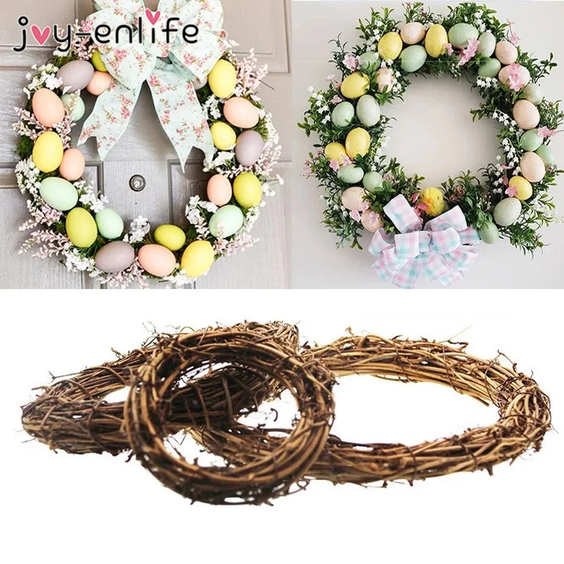Пасхальные декоративные венки из натурального ротанга пасхальные висячие