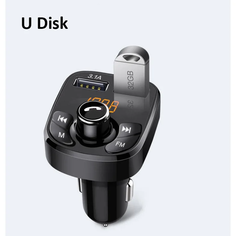 Автомобильный аудиоплеер Bluetooth 5 0 с двумя USB портами для U диска и телефона