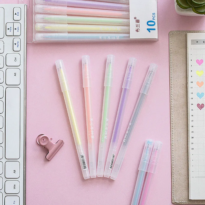 10 шт. цветов милые гелевые ручки для рисования креативные художественные девочек