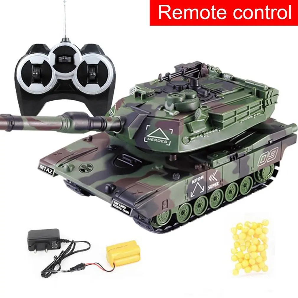 RC M1A2 Green 1:32 RC боевой гусеничный Танк Тактический автомобиль основной боевой военный Танк дистанционного управления с пулями модели электронных игрушек - Цвет: RC M1A2 Green