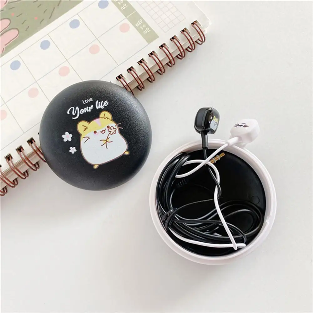 

3.5MM Mobile Phone Universal Wired Stereo Bass In-ear Headset With Cartoon Headset Storage Box