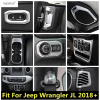 matte interior for jeep wrangler jl 2018 2022 speaker head light water cup ac air vent handle panel cover trim accessories