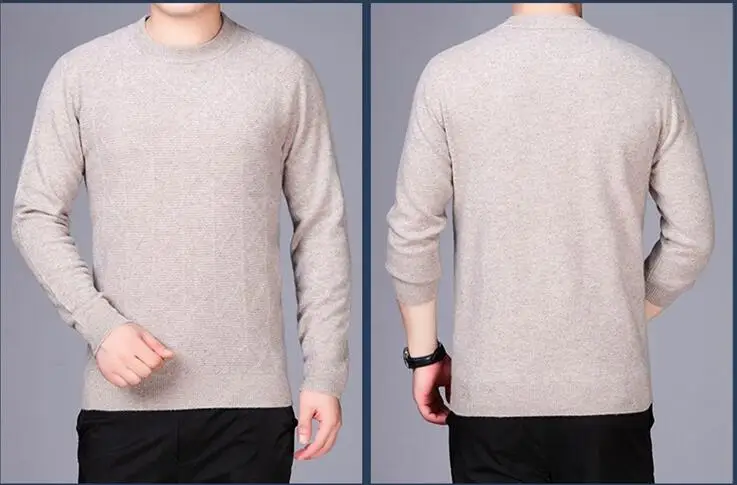 

Winter new men's cashmere sweater casual Cashmere sweater round neck middle-aged men's sweater cashmere