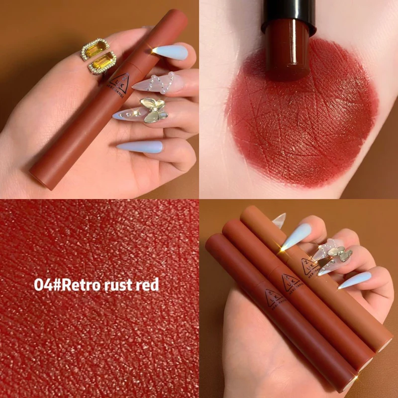 Бархатная матовая помада блеск для губ 3 шт./компл. водостойкий натуральный