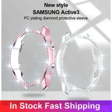 Wearable Devices Accessories Suitable For Samsung Galaxy Watch3 PC Electroplating Single Row Diamond Watch Cover 45MM