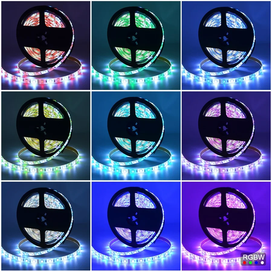Светодиодная лента 5050 водонепроницаемая RGB RGBW RGBWW светодиодный гибкий ленточный лента+ пульт дистанционного управления RF 2,4G+ блок питания 12 В постоянного тока