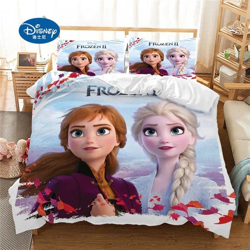 

disney Princess Anna Elsa Bedding Set Queen King Size Frozen Bed Set Duvet Cover Pillow Cases Comforter Bedding Sets