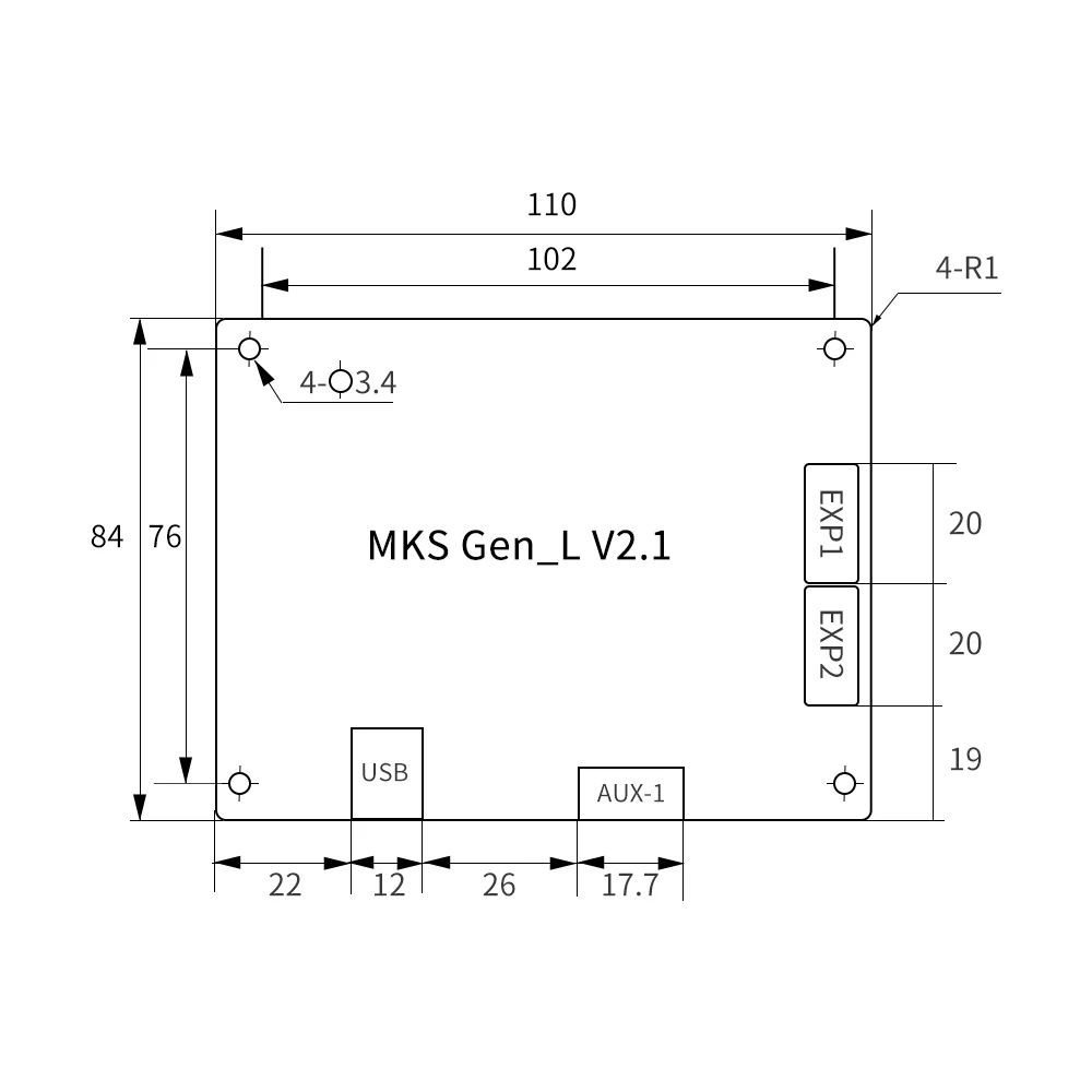 Плата управления RAMPS MKS Gen-L V 2.1 поддержка запчастей для 3D-принтера TMC2209 TMC2208 Uart Mode Gen