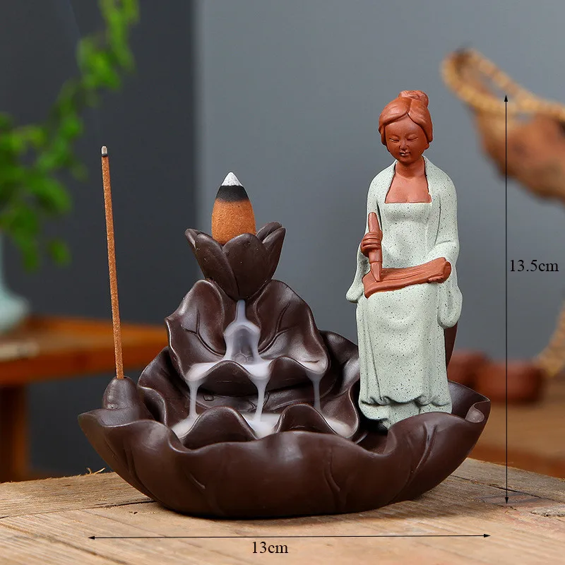 Керамические четыре красивые дамы Blackflow курильница домашний декор подставка для