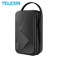telesin waterproof carrying adjustable space bag pu for gopro hero 10 9 8 7 6 5 insta360 osmo action sjcam eken accessories bag