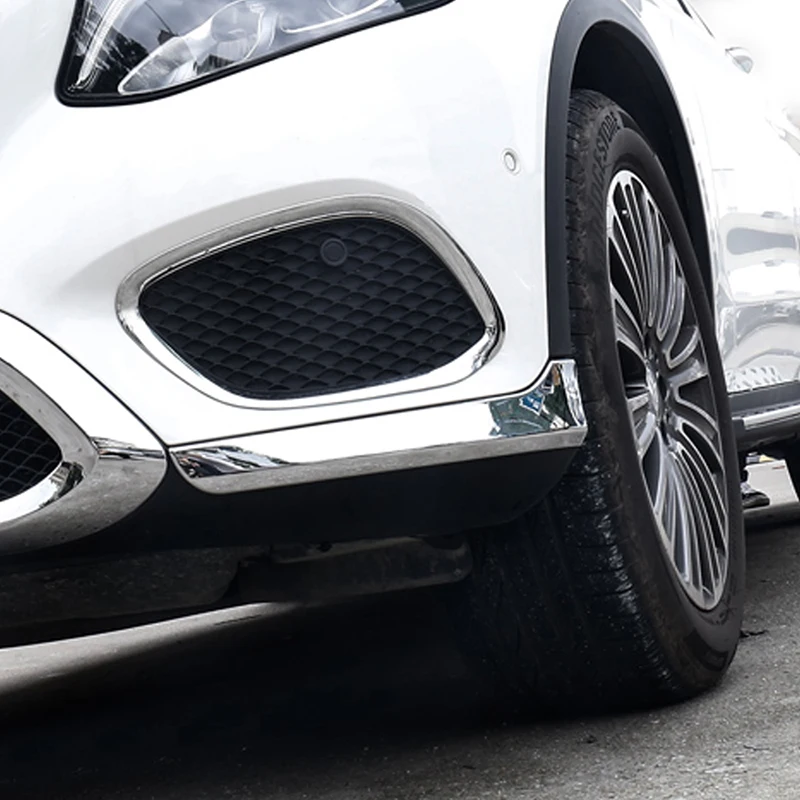 

CarManGo For Mercedes Benz GLC 2016-2019 Car Styling Front Corner Protector Cover Trim Frame Sticker Chrome Exterior Accessories