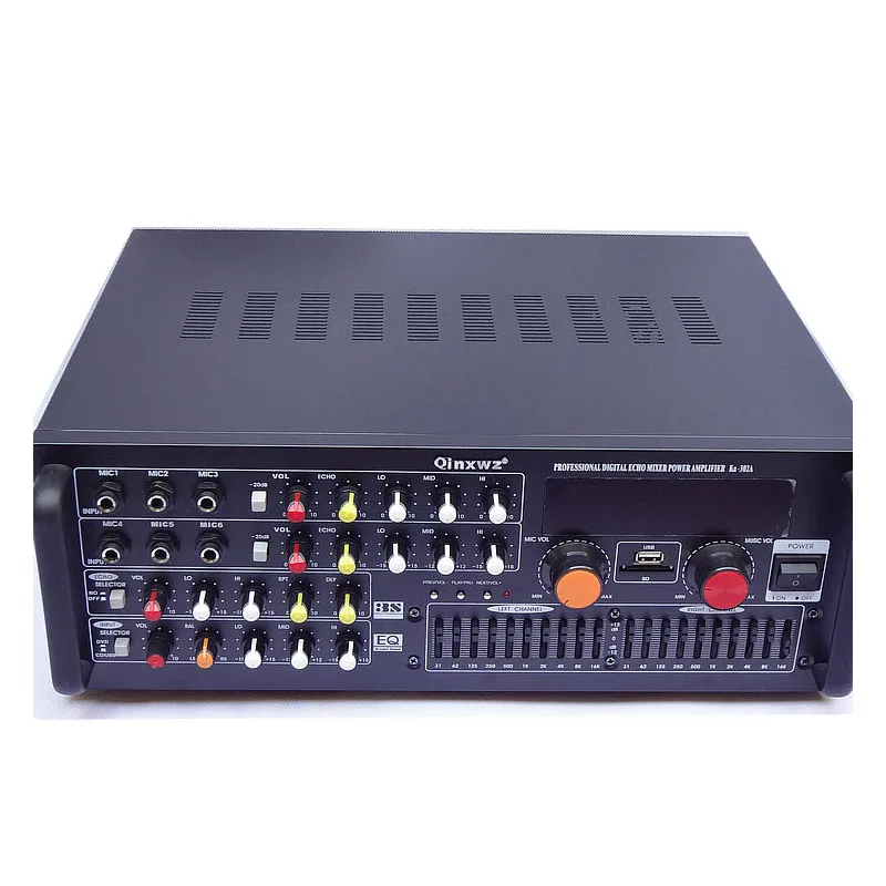 

300W+300W Bluetooth amplifier 220V home amplifier high power karaoke amplifier AV professional KTV amplifier KA-302A
