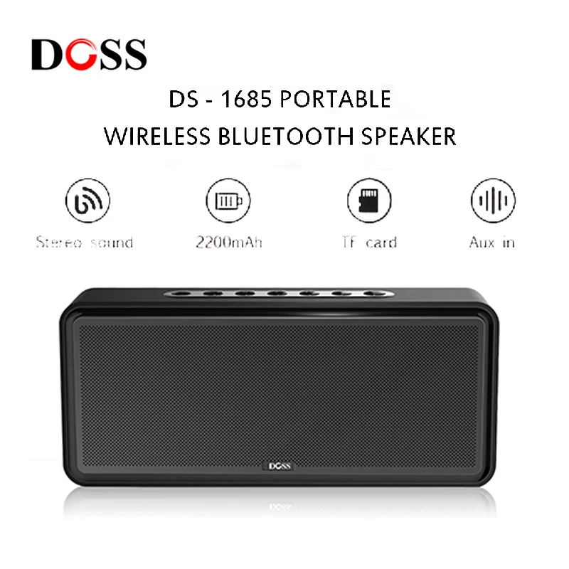 DOSS DS-1685 Портативный беспроводной Bluetooth Саундбар динамик высококачественный стерео звук 3,5 мм AUX аудио вход сабвуфер динамик