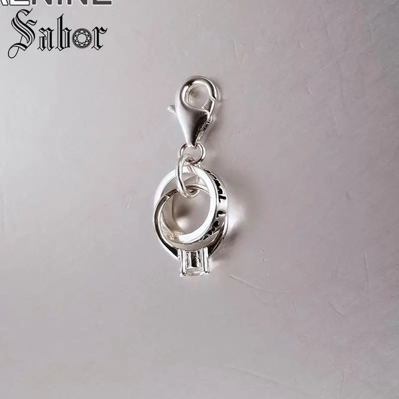 Классическое посеребренное свадебное кольцо Вечная любовь Diy Подвески