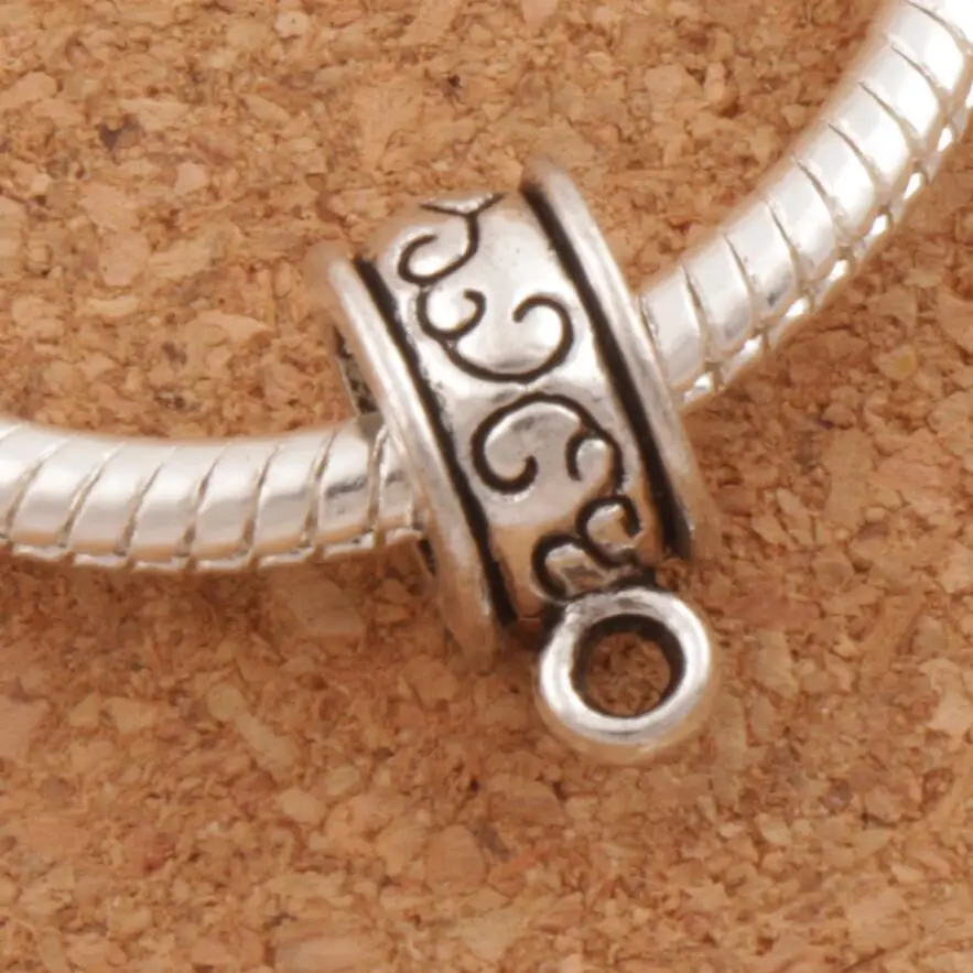 

Flower Round Connectors Bails Beads 12.9x6mm 220pcs Zinc Alloy Fit Charm European Bracelet L736