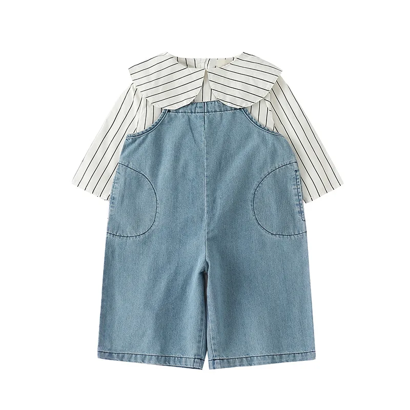 

Little girl shirt straight jeans two-piece fashionable early autumn Korean fashion suit