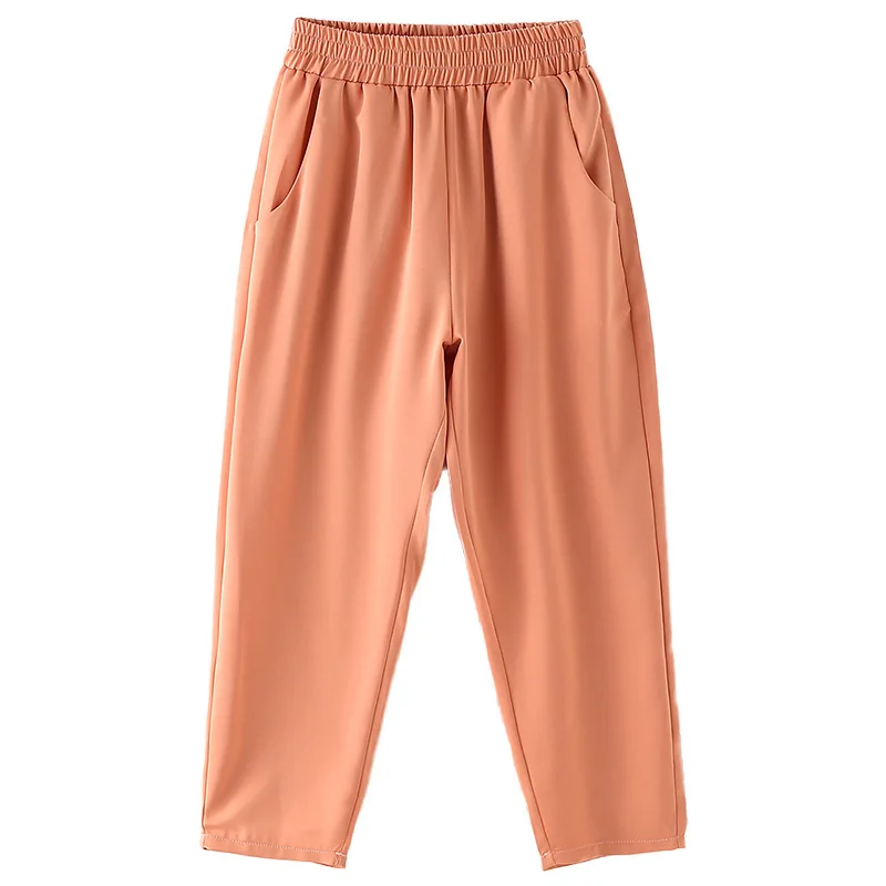 

Girls summer slacks the new 2021 children with western style ice silk pants of anti-mosquito cuhk children's summer thin trou