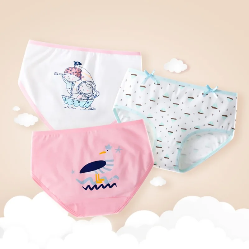 Повседневные штаны для маленьких девочек От 3 до 13 лет хлопковые милые трусики с