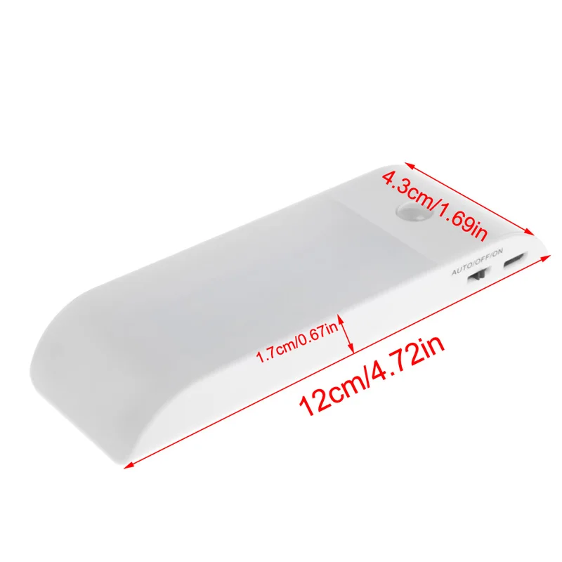 

2021 New Bright 12 LED PIR Motion Sensor Light Cabinet Wardrobe Wall Lamp USB Charging