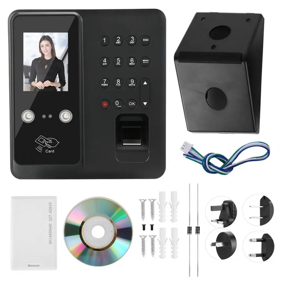 125 дюйма TFT TCP/IP 100 кГц идентификация по отпечатку пальца лица RFID карта Пароль