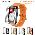Силиконовый ремешок + чехол для часов Huawei, подходящий ремешок, аксессуары для умных часов, чехол для браслета, браслет для часов Huawei, Новый ремешок
