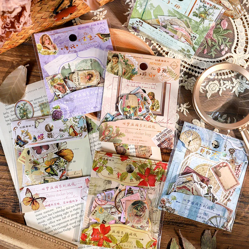 

40pcs/1lot kawaii Stationery Sticker Old Dream Manor Diary Planner junk journal Decorative Scrapbooking DIY Craft Sticker