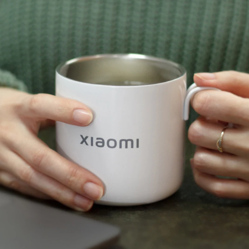 Оригинальные кружки из нержавеющей стали Xiaomi на заказ белые многоразовые чашки