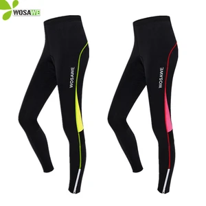 WOSAWE Womens Cycling Pants Gel Padded Mountain Bike Riding Sportswear Tights Trousers for Ladies Cycle Clothing Bicycle Bottom