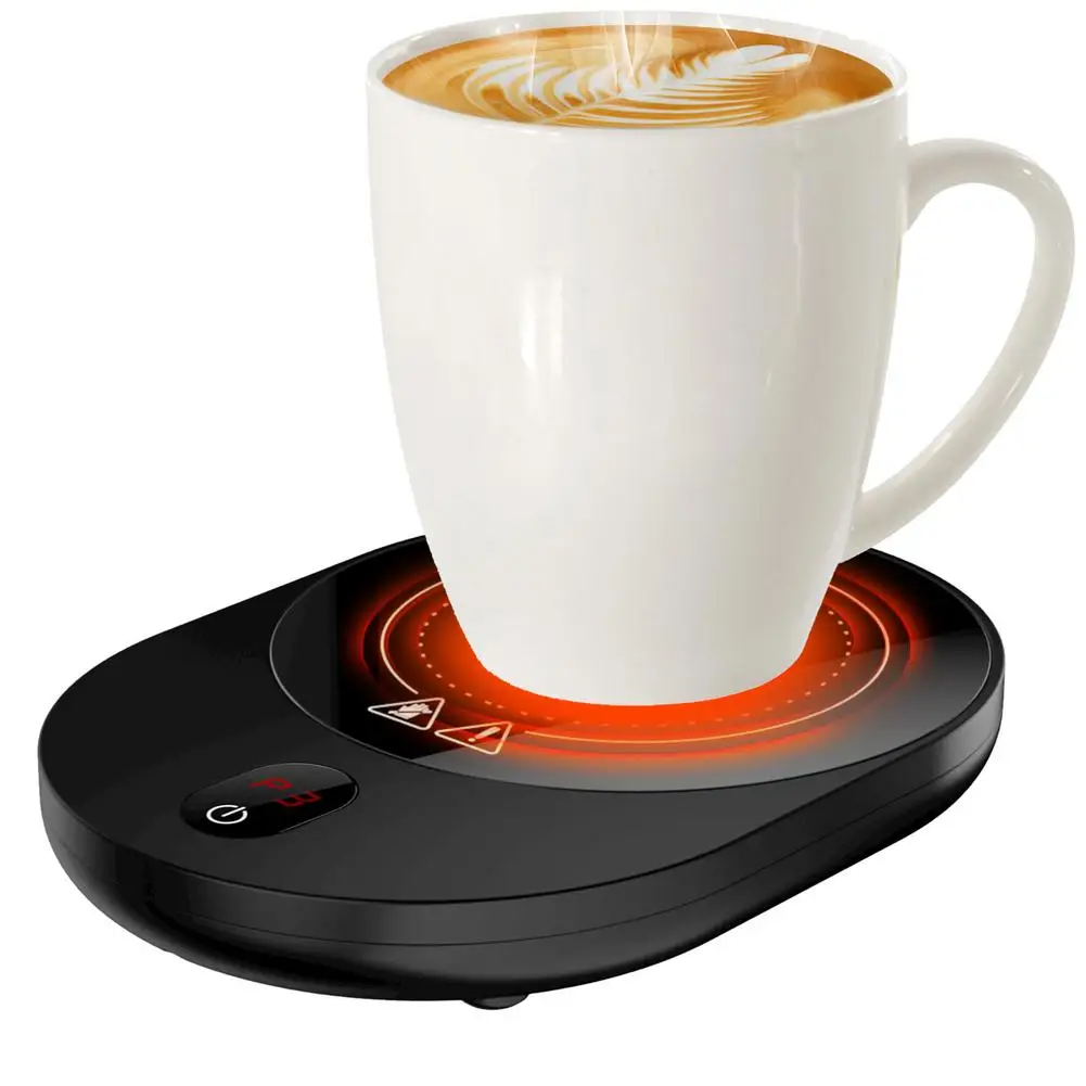 

Cup Warmer Electric Heating Coaster With 5 Temperature Settings Black Auto Shut Off Warmer Plate Smart Cup Warmer With Touch Scr
