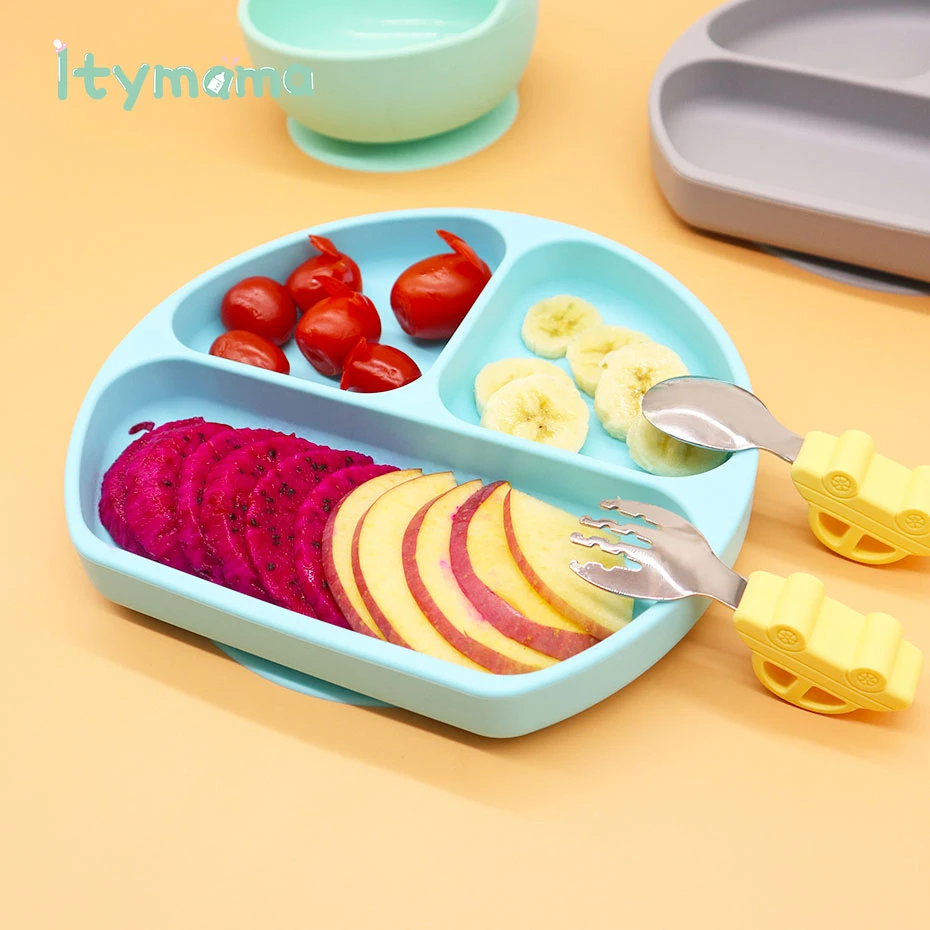 

Детская посуда, детская силиконовая миска на присоске, тарелка для кормления ребенка, водонепроницаемая детская тарелка