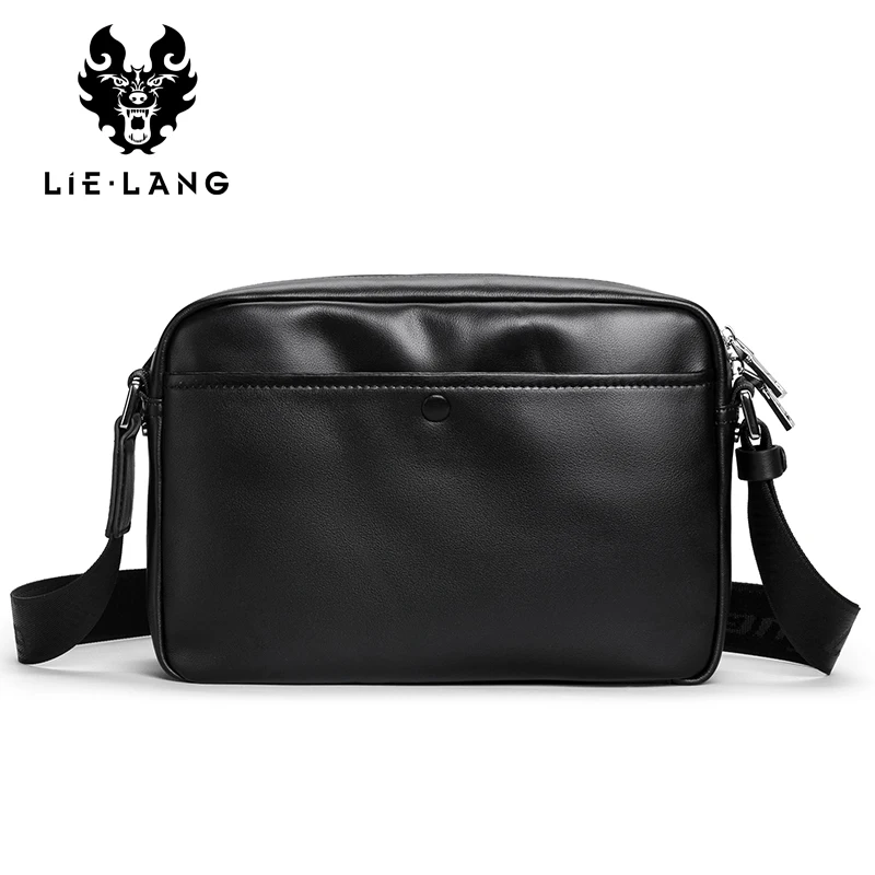 LIELANG 100% сумки на плечо из натуральной кожи для мужчин сумка-портфель Мужская