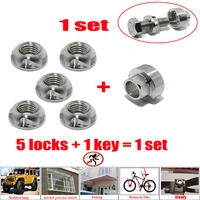 security anti theft screws nuts m6 m8 m10 m12 304stainless steel mountain bike awning screw cap for car styling led lights