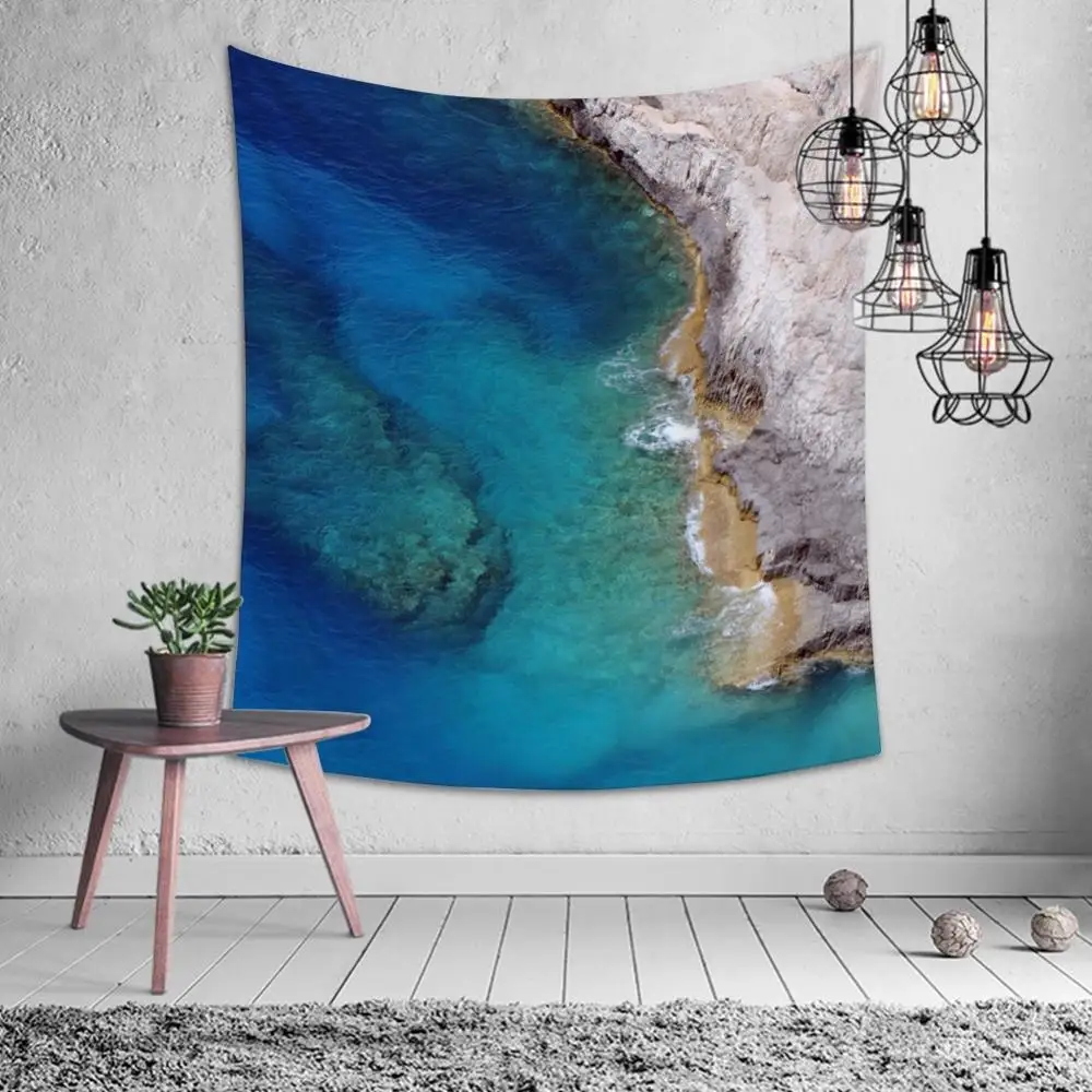 

Tapestry Retro Road Sign Train Building Wall Hanging Decoration Beach Mat Student Dormitory Bedroom Living Room Home Decoration