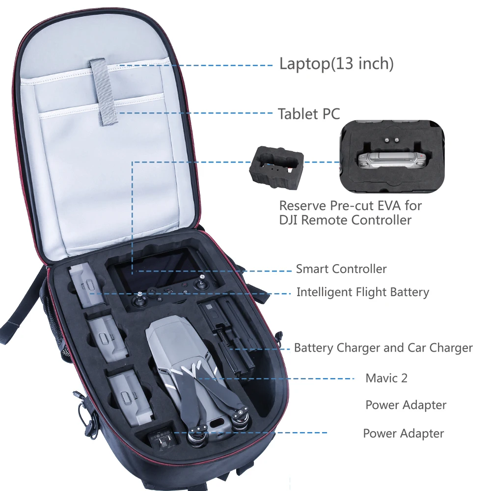 Рюкзак Smatree для DJI Mavic 2 Pro/Mavic Zoom/GoPro Hero 2018/Hero 7/6/5/4/3 +/3 подходит Smart Controller | Электроника