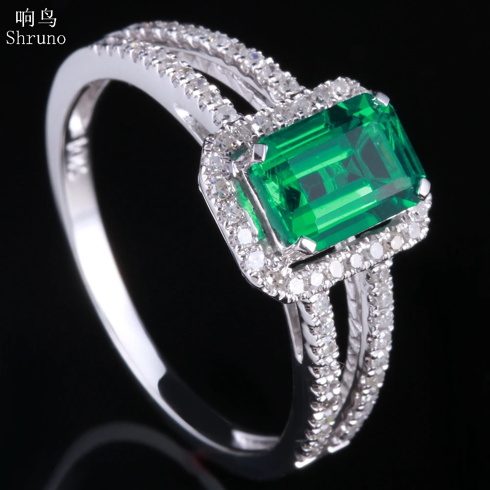 Твердые 10 к белого золота Природные Алмазы Обручение кольцо 0.85ct обработанная с