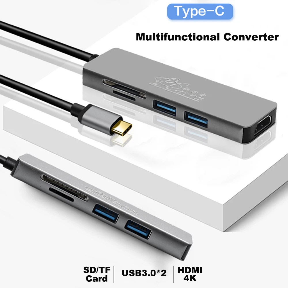 PCER USB-C концентратор USB Type-C 3 0 к HDMI адаптер SD/устройство для считывания с tf-карт